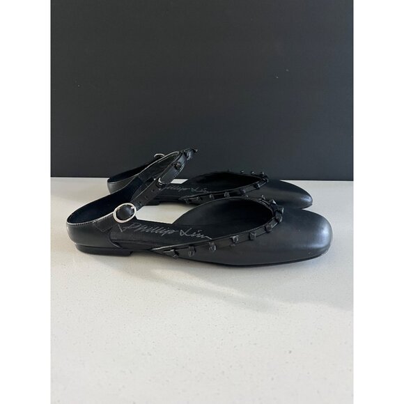 3.1 Phillip Lim Ankle Strap black leather Flat (Women) size 39 - Picture 3 of 11